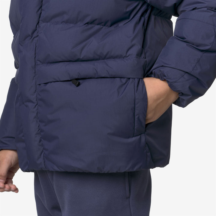 Chaqueta cálida y pesada unisex para niños en azul profundo 4