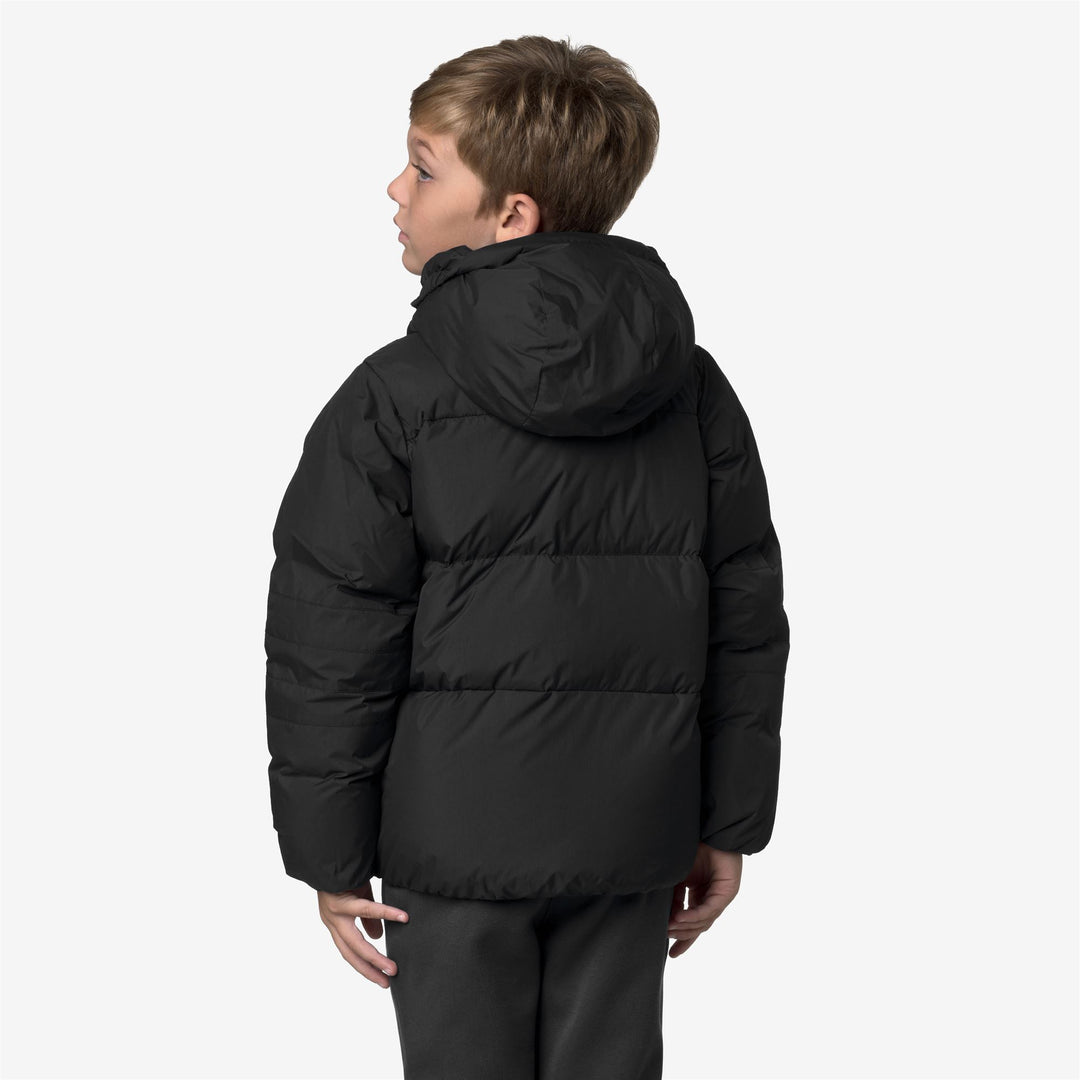 Giacca impermeabile pesante e calda unisex per bambini, nera main