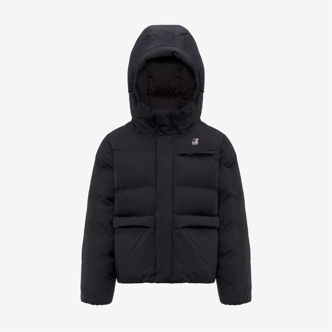 Black unisex Kids' Heavy Warm Waterproof Jacket 01