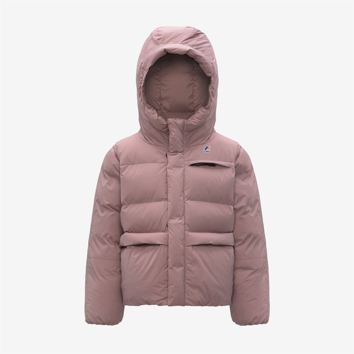 Chaqueta impermeable cálida unisex rosa para niños 1
