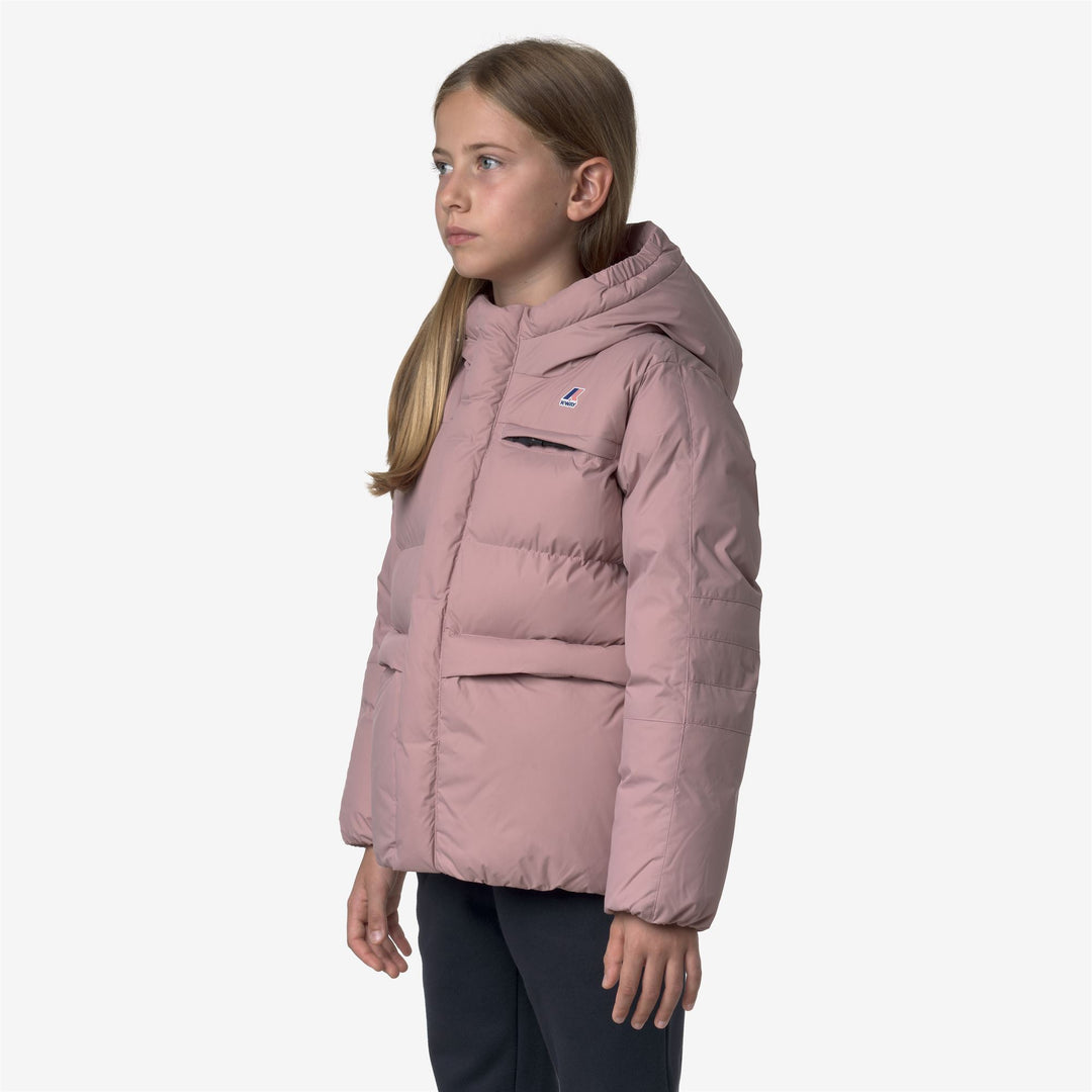Chaqueta impermeable cálida unisex rosa para niños main