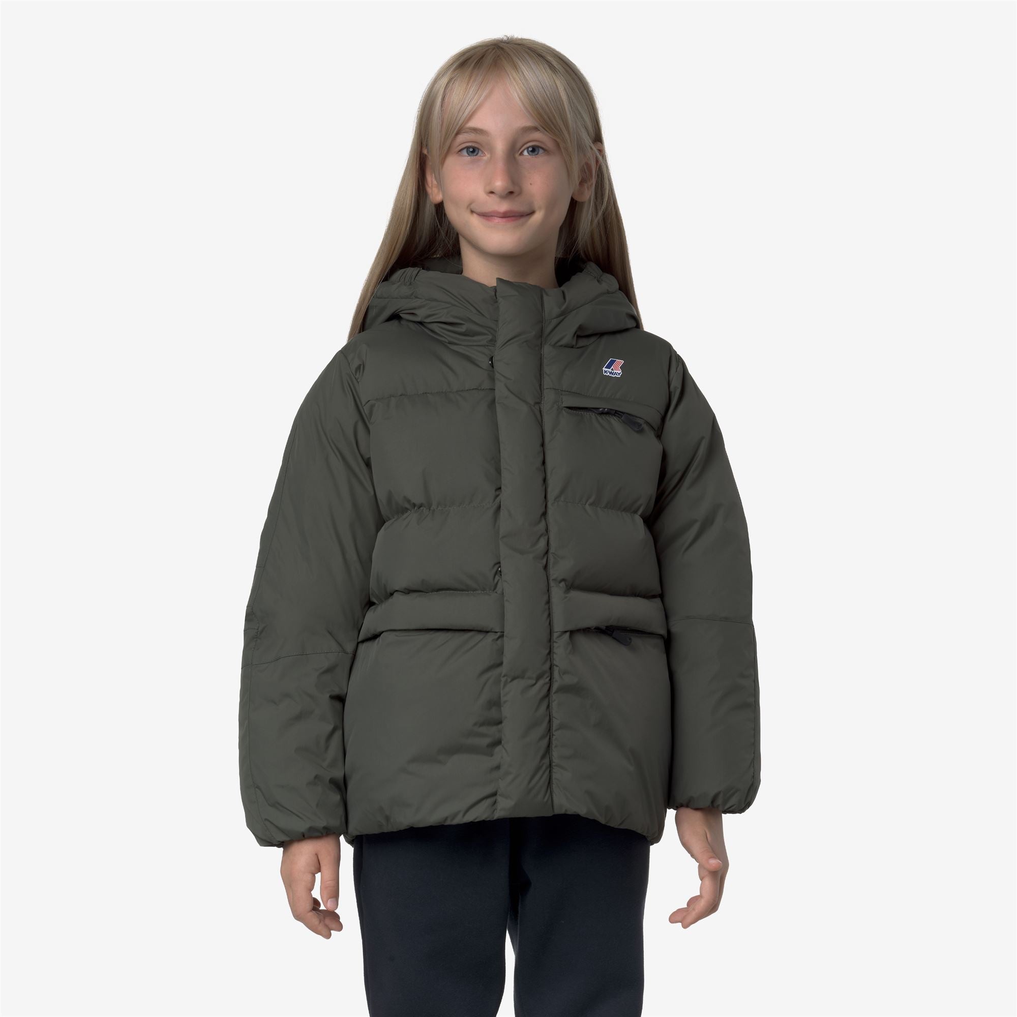 Jackets_KID UNISEX_P. LE VRAI 4.0 AURELE HEAVY WARM_Mid_GREEN BLACKISH - Commercial 3