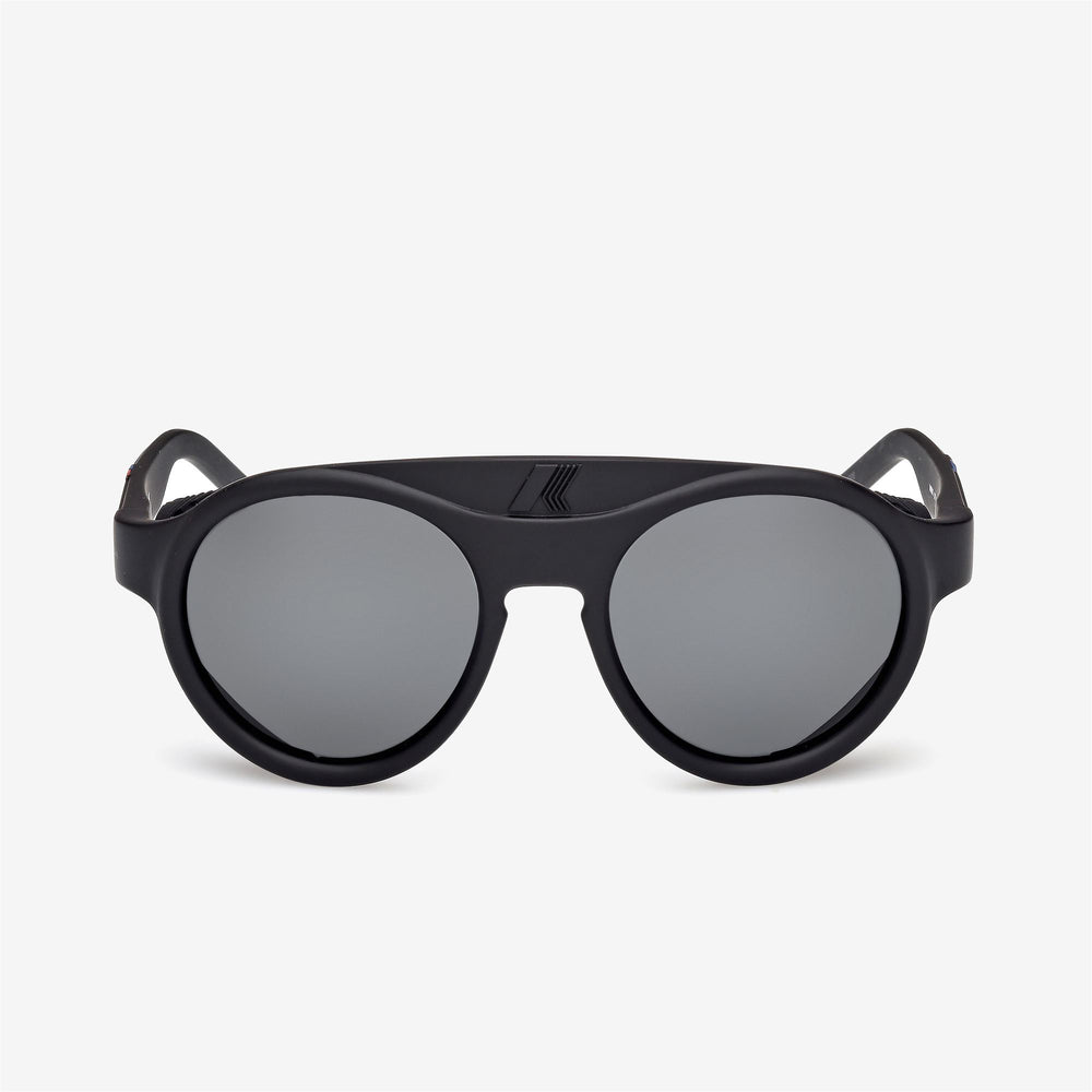 Grey Unisex Sporty Round Sunglasses with K-Way Logo 02