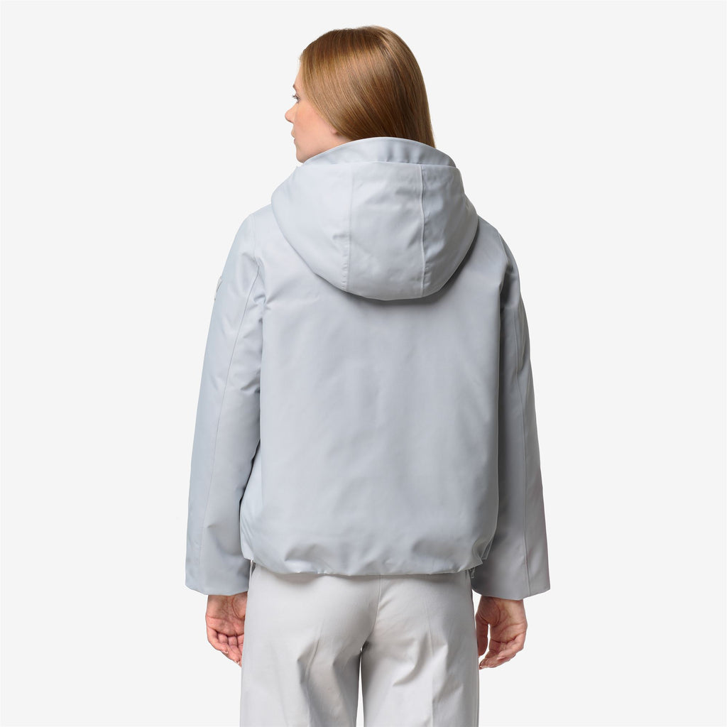 Jackets_Woman_OLGA SHINY TWILL FUR_Short_GREY ASH BICOLOR FUR - Commercial 6
