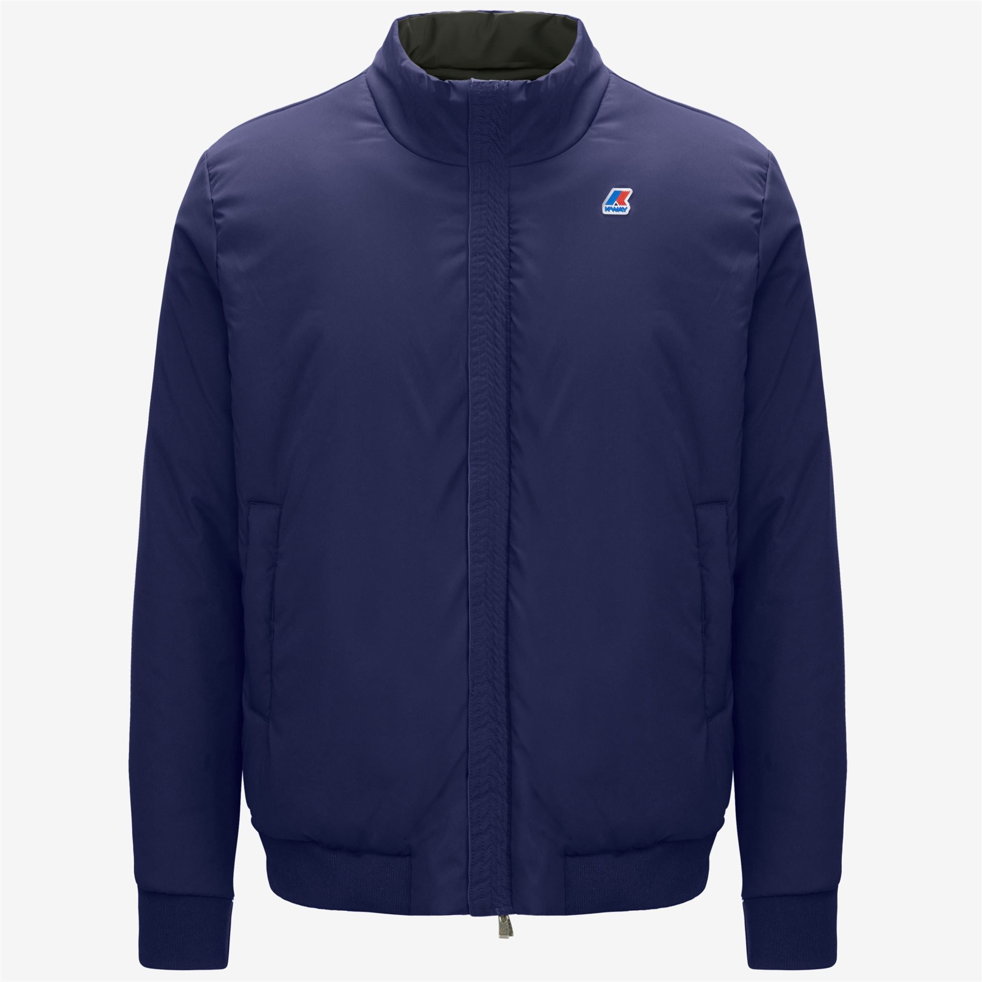 Jackets_Man_ARSENE WARM DOUBLE_Short_GREEN BLACKISH  - Blue Medieval - Commercial 2