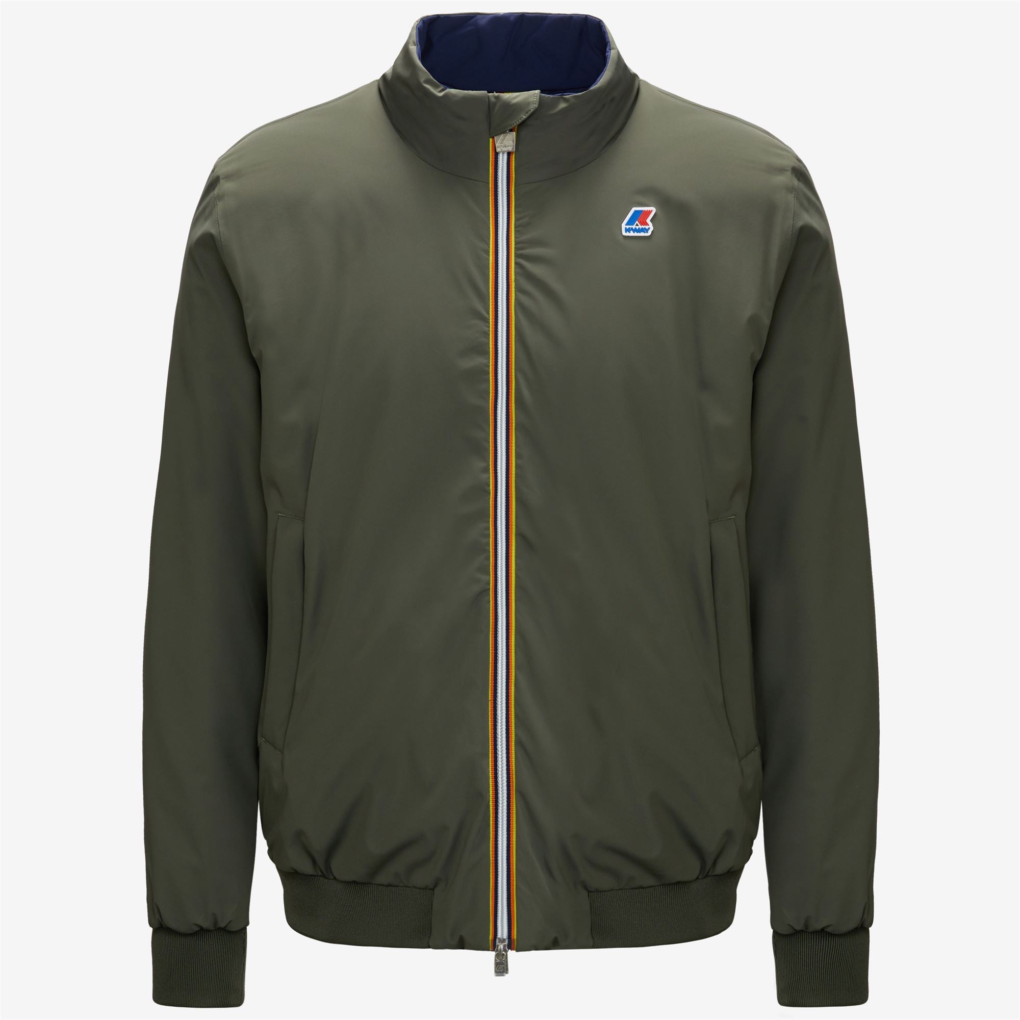 Jackets_Man_ARSENE WARM DOUBLE_Short_GREEN BLACKISH  - Blue Medieval - Commercial 1