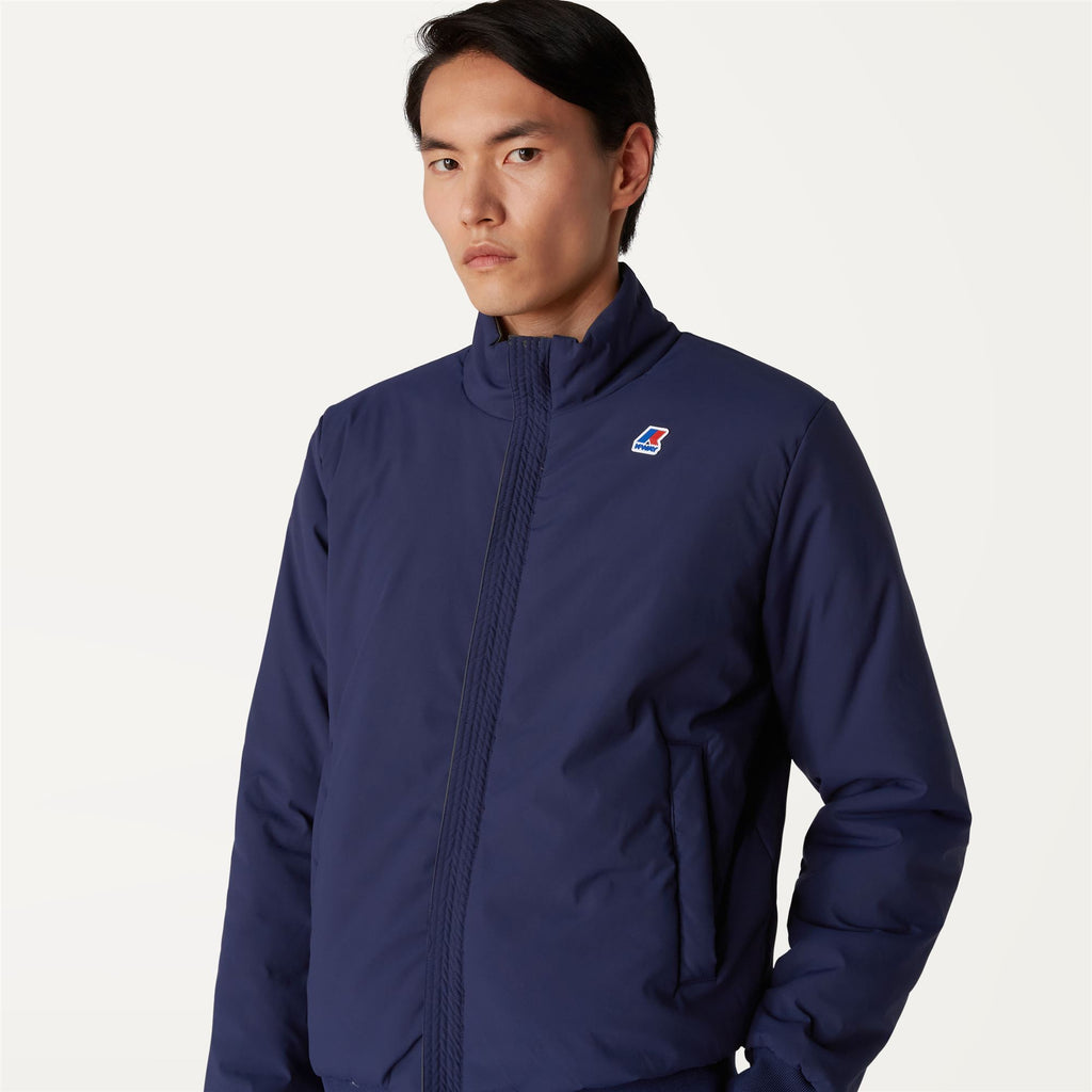 Jackets_Man_ARSENE WARM DOUBLE_Short_GREEN BLACKISH  - Blue Medieval - Commercial 7
