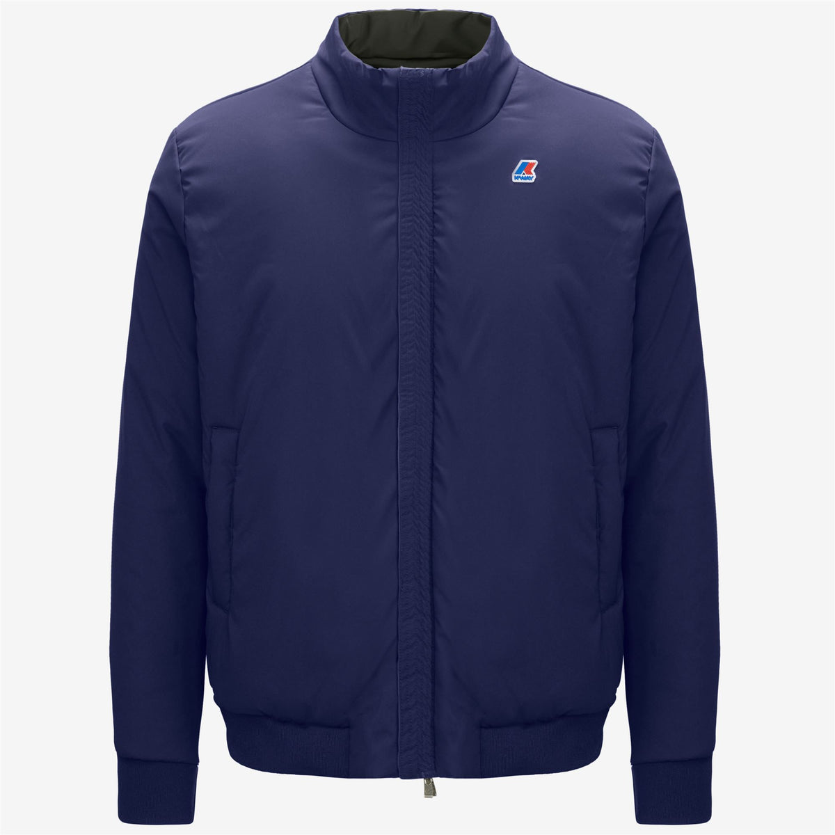 Jackets_Man_ARSENE WARM DOUBLE_Short_GREEN BLACKISH  - Blue Medieval - Commercial 2