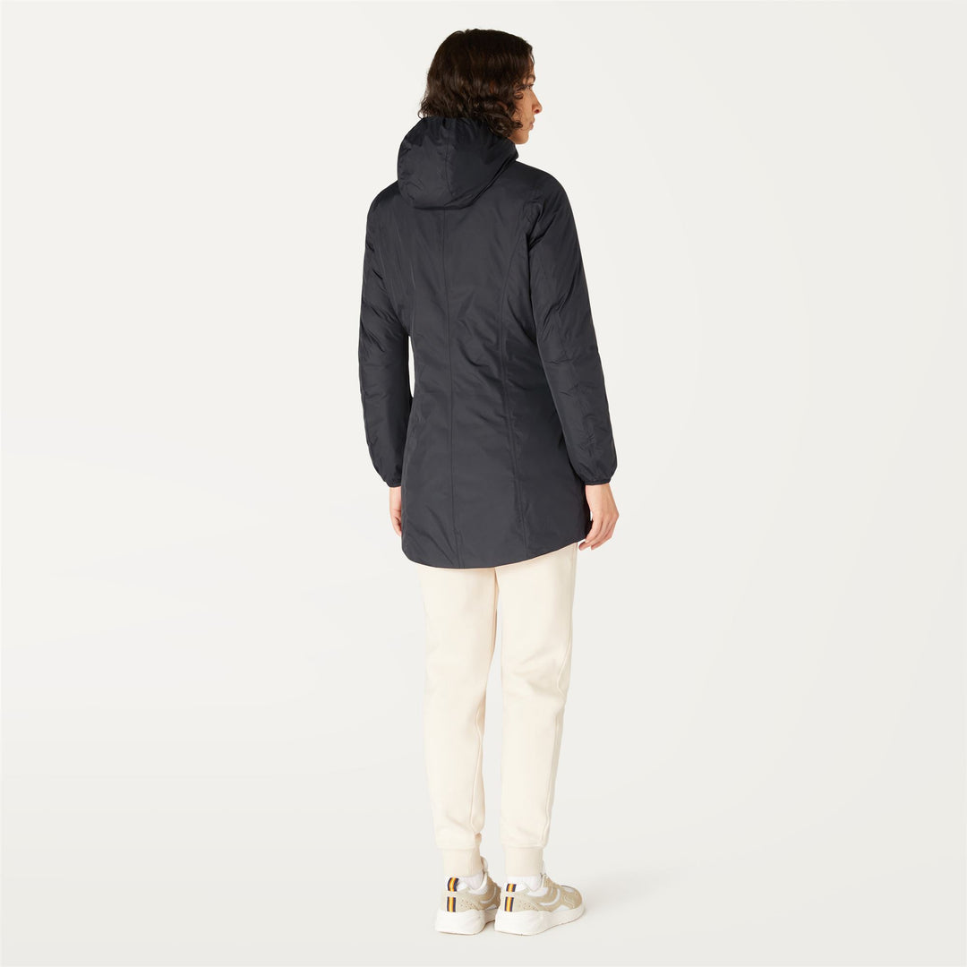 Giacca Piumino Donna Reversibile Nera Blu per Freddo main
