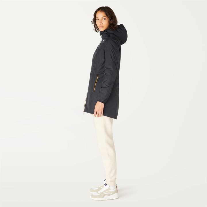 Giacca Piumino Donna Reversibile Nera Blu per Freddo 2