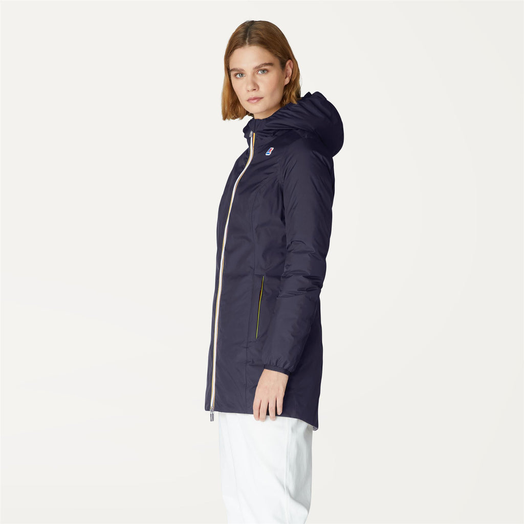 Jackets_WOMAN_DENISE THERMO PLUS.2 DOUBLE_3/4 Length_Blue Depth - Beige Taupe - Commercial 5