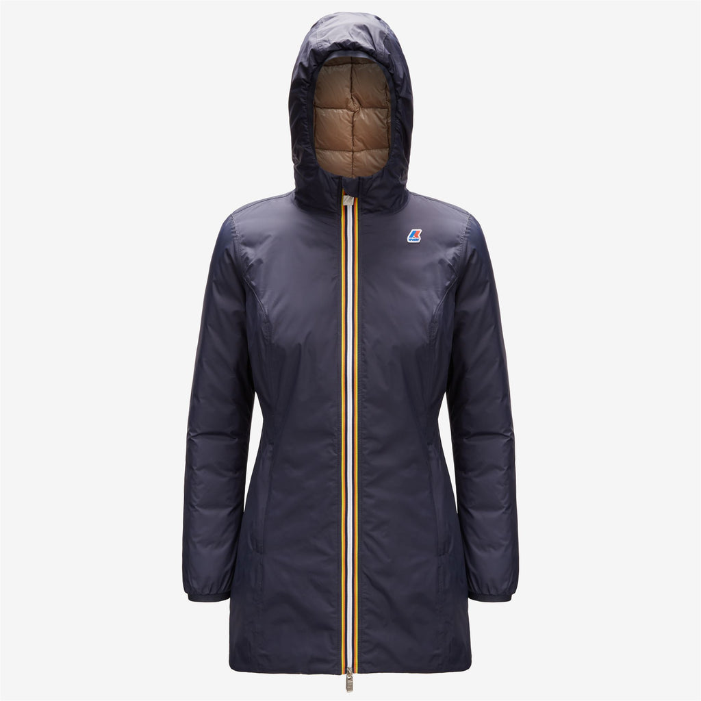 Jackets_WOMAN_DENISE THERMO PLUS.2 DOUBLE_3/4 Length_Blue Depth - Beige Taupe - Commercial 1