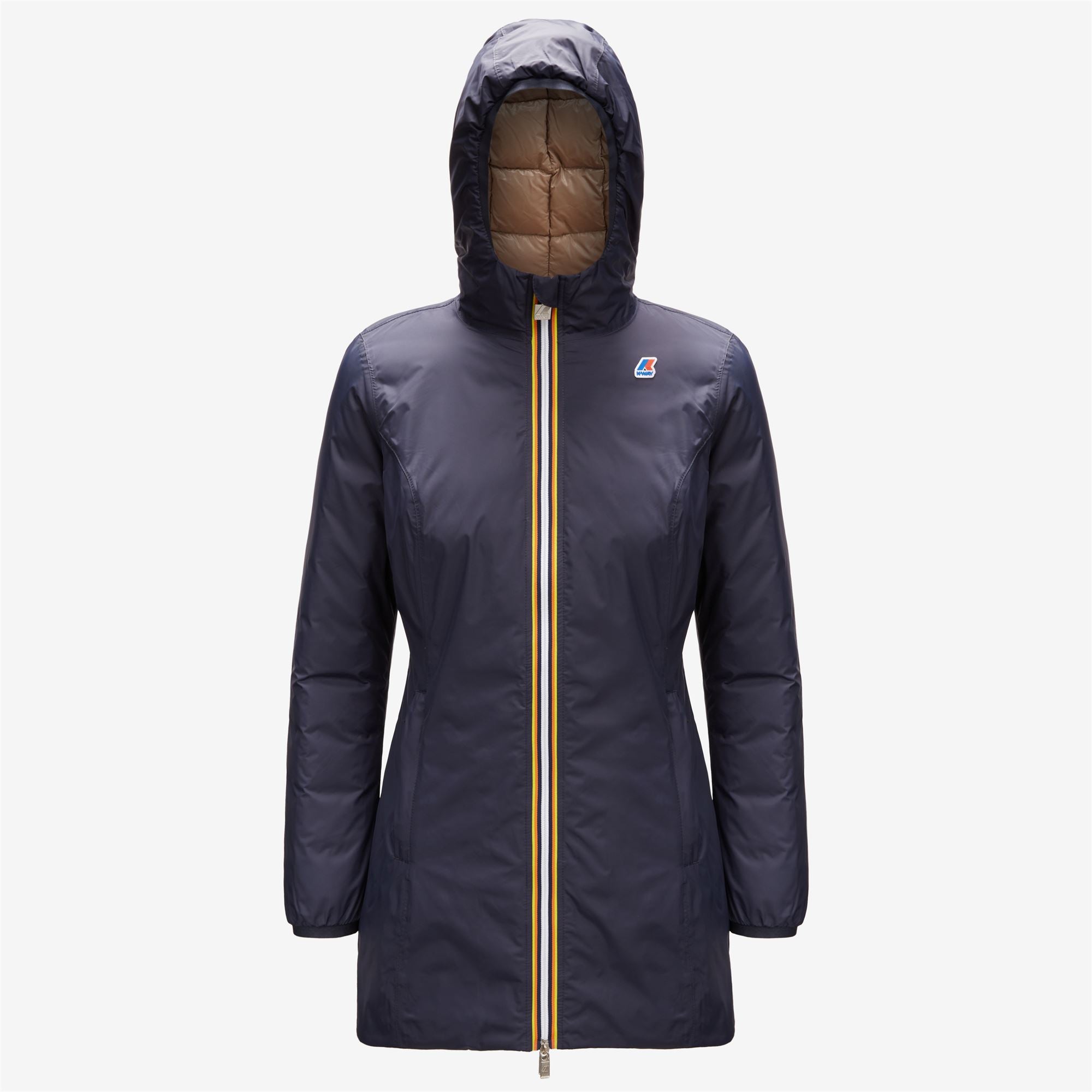 Jackets_WOMAN_DENISE THERMO PLUS.2 DOUBLE_3/4 Length_Blue Depth - Beige Taupe - Commercial 1