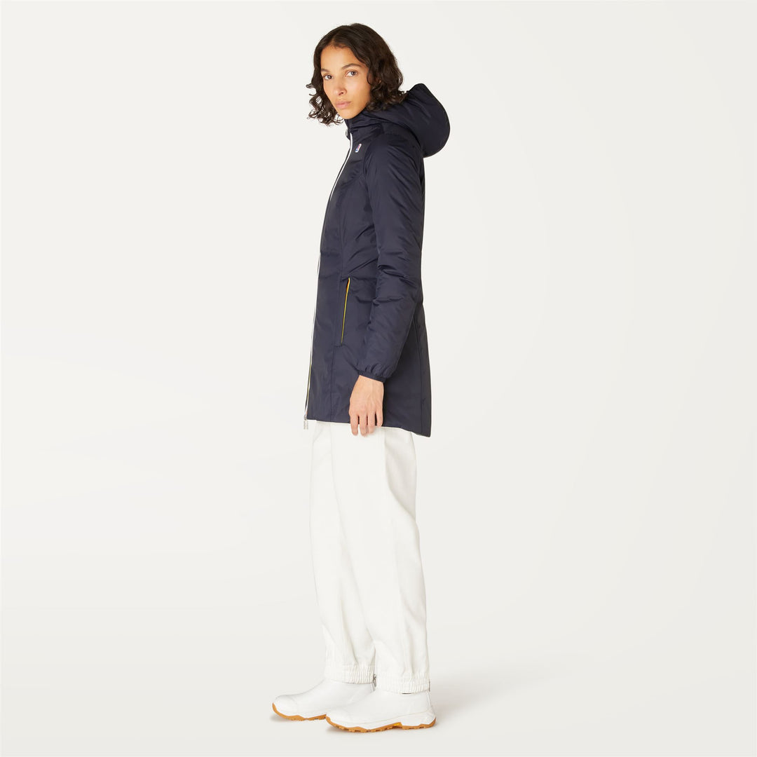 Giacca Invernale Donna Reversibile 3/4 Lunghezza Verde Blu main