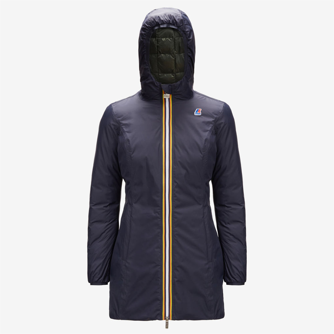Giacca Invernale Donna Reversibile 3/4 Lunghezza Verde Blu main