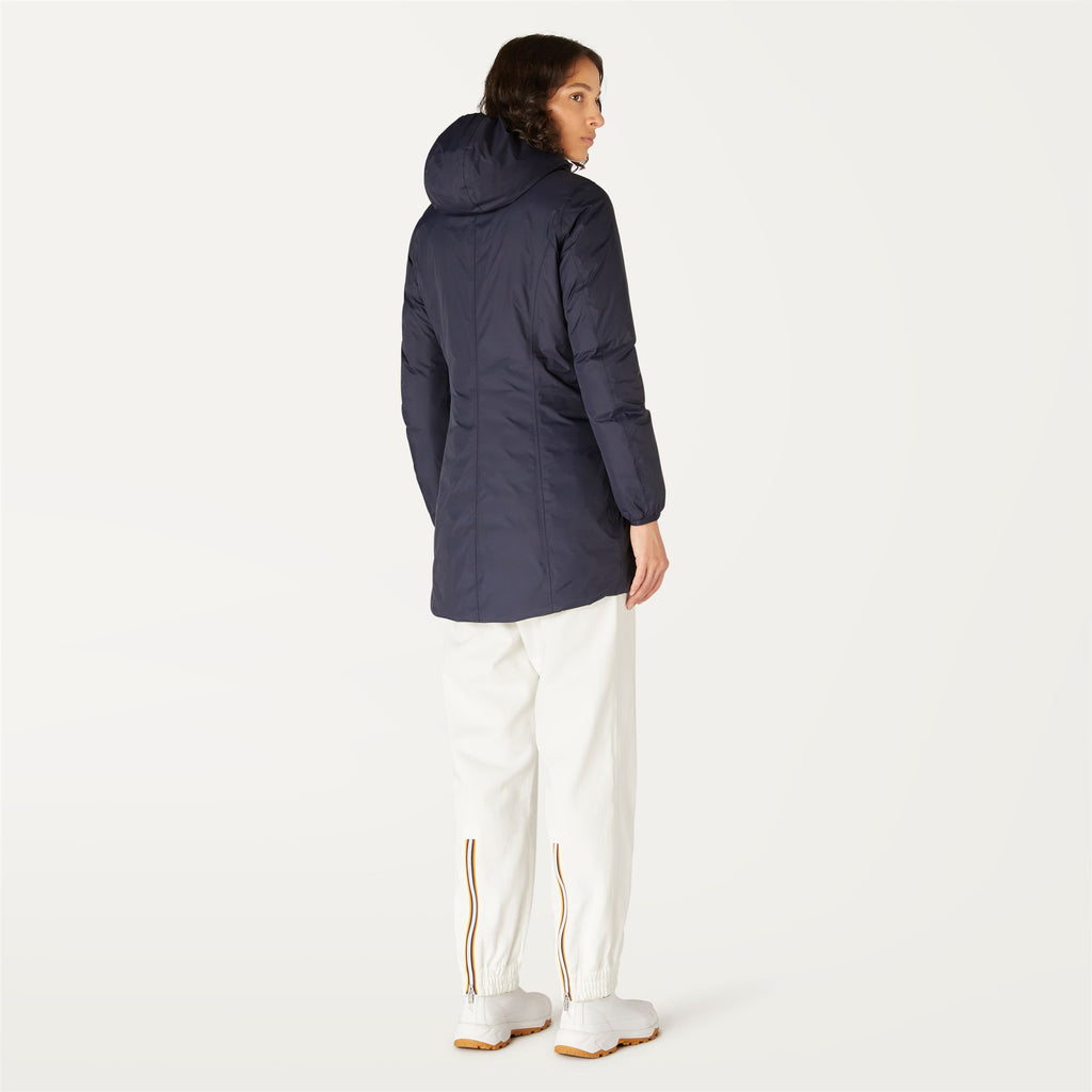 Jackets_WOMAN_DENISE THERMO PLUS.2 DOUBLE_3/4 Length_Blue Depth - Green Laurel - Commercial 6