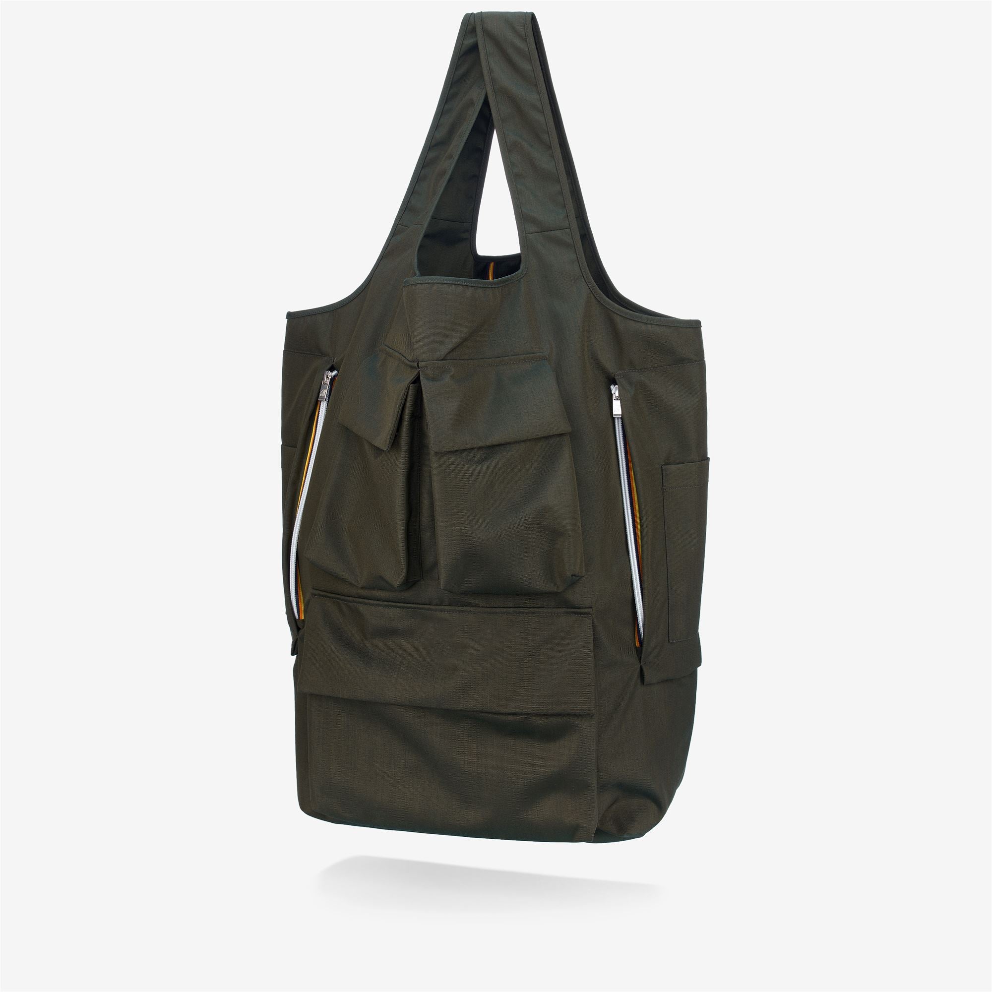 Bags_Unisex_SHOPPER CORDURA POCKETS_Shopping Bag_Green Duffel - Commercial 1
