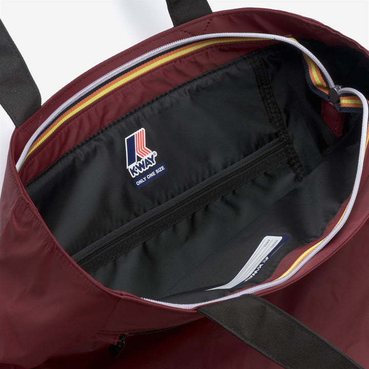 Borsa della spesa impermeabile unisex rossa con maxi tasca 3