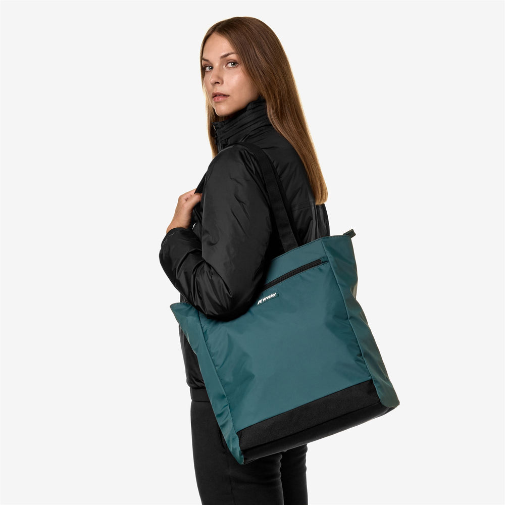 Petrol green Unisex Waterproof Shopping Bag for Travel and Leisure 02