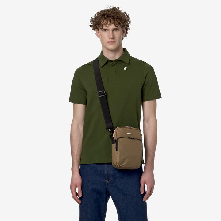 Bags Unisex ERLOY Shoulder Bag BROWN CORDA Dressed Back (jpg Rgb)		