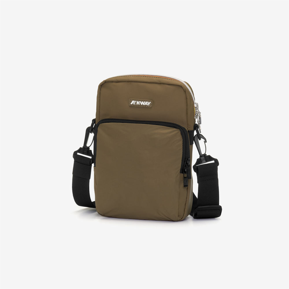Bags Unisex ERLOY Shoulder Bag BROWN CORDA Dressed Front (jpg Rgb)	