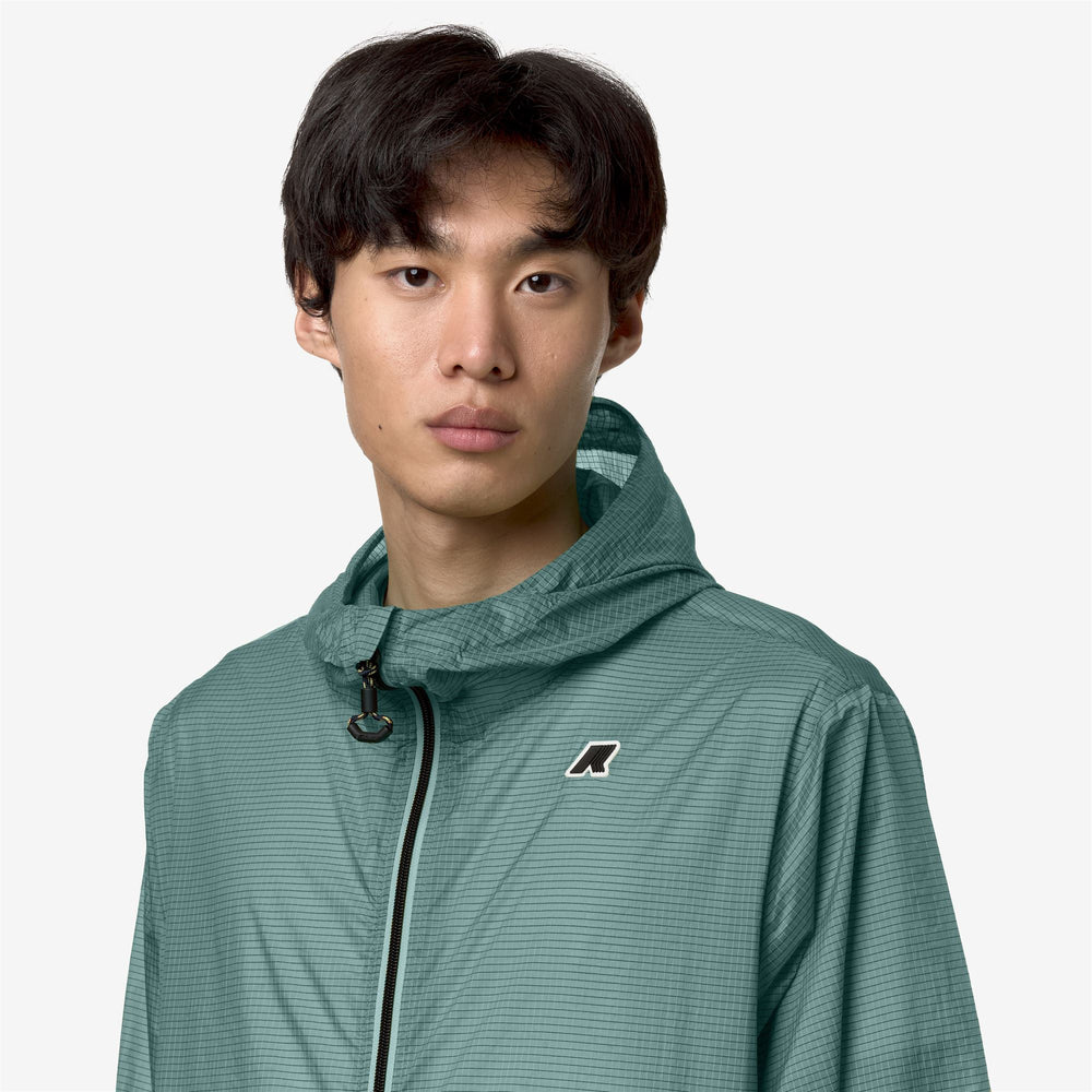 Green unisex Packable Outdoor Windbreaker Jacket 02