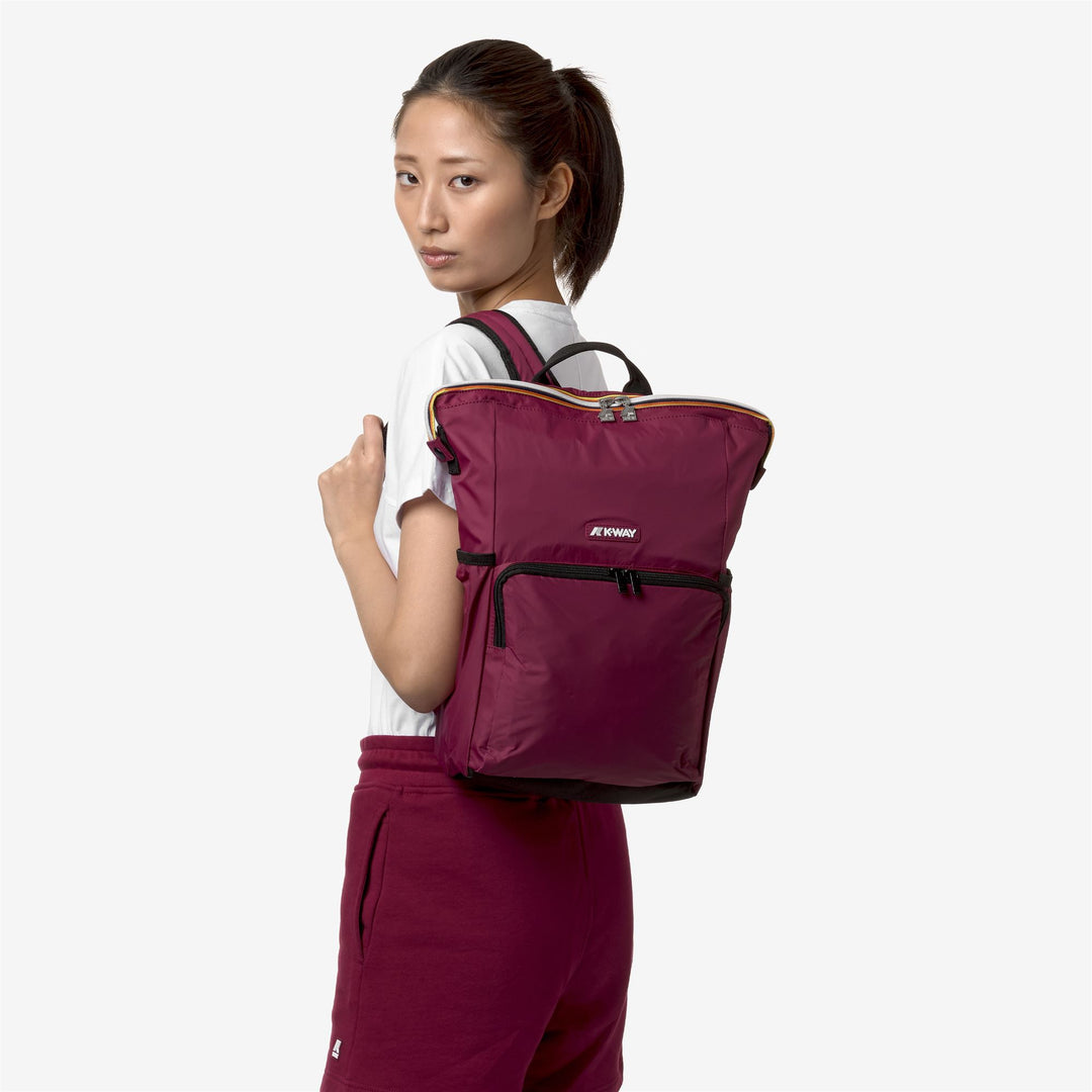 Bags Unisex MAIZY Backpack RED DK Detail (jpg Rgb)			