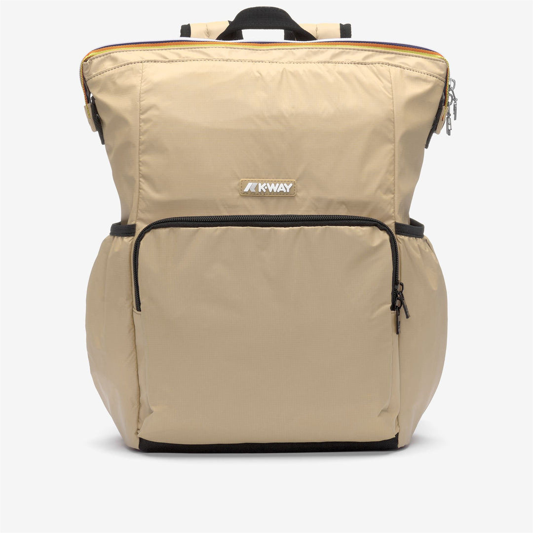 Beige Unisex Waterproof Backpack with Adjustable Straps 01