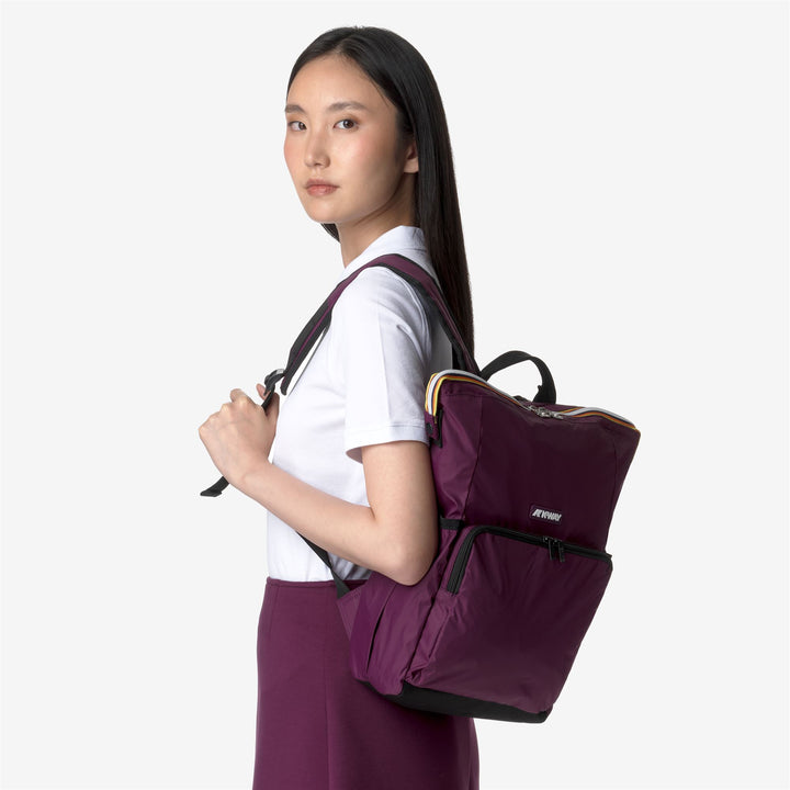 Violet Unisex Waterproof City Backpack with Laptop Sleeve 4