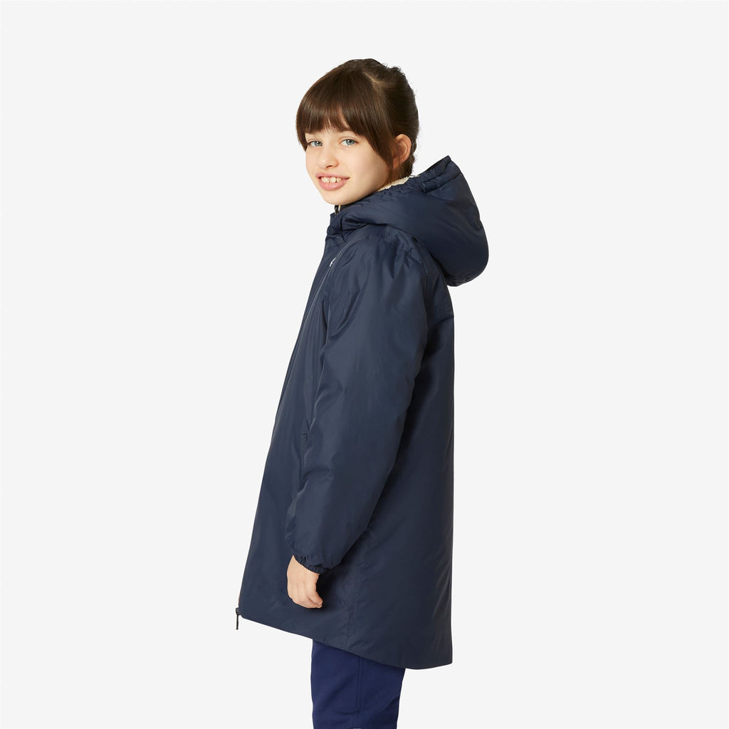 Jackets_Kid unisex_P. LE VRAI 3.0 EIFFEL ORSETTO_3/4 Length_Blue Depht-Ecru - Blue Depht - Commercial 5