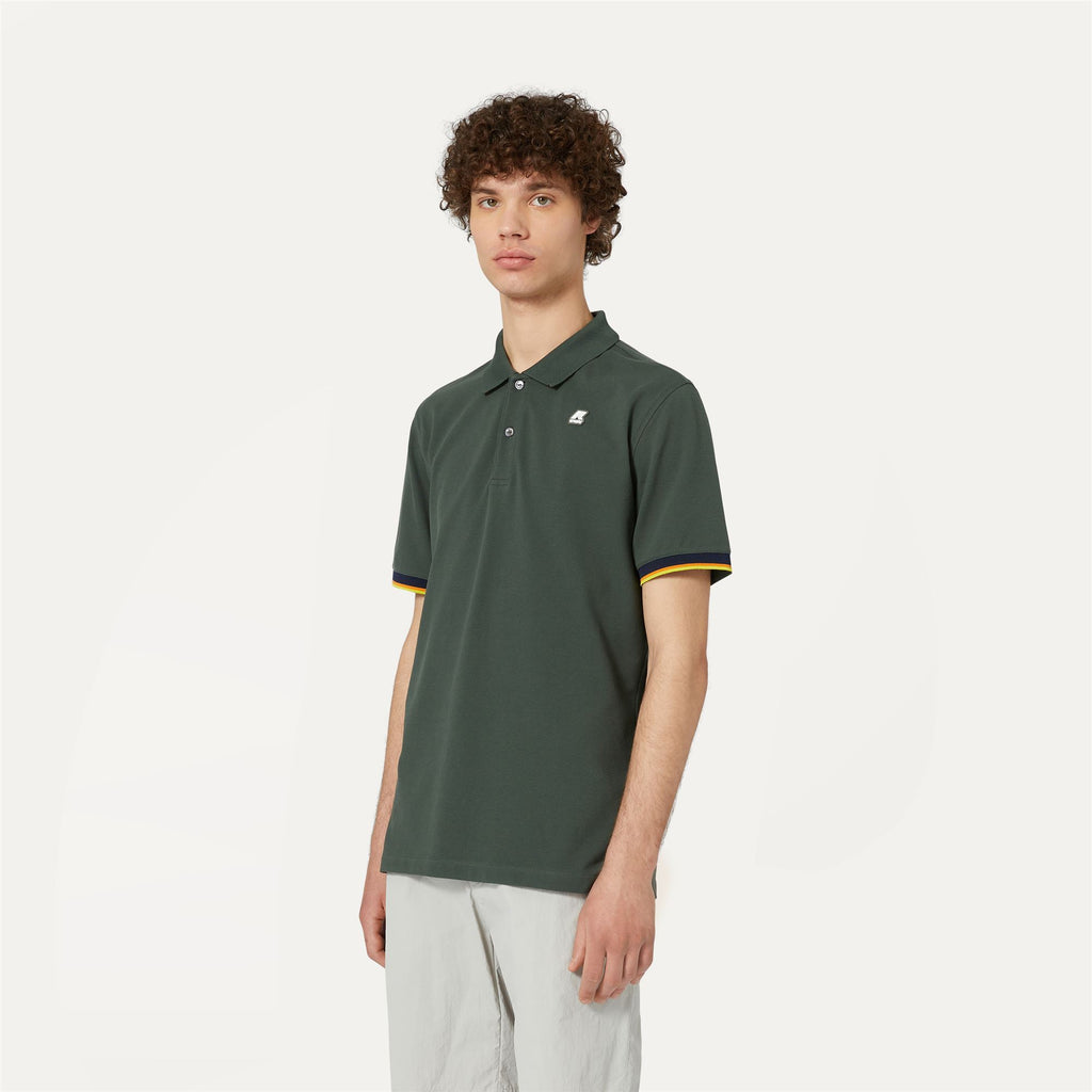 Polo Shirts_MAN_VINCENT_Polo_GREEN BLACKISH - Commercial 5