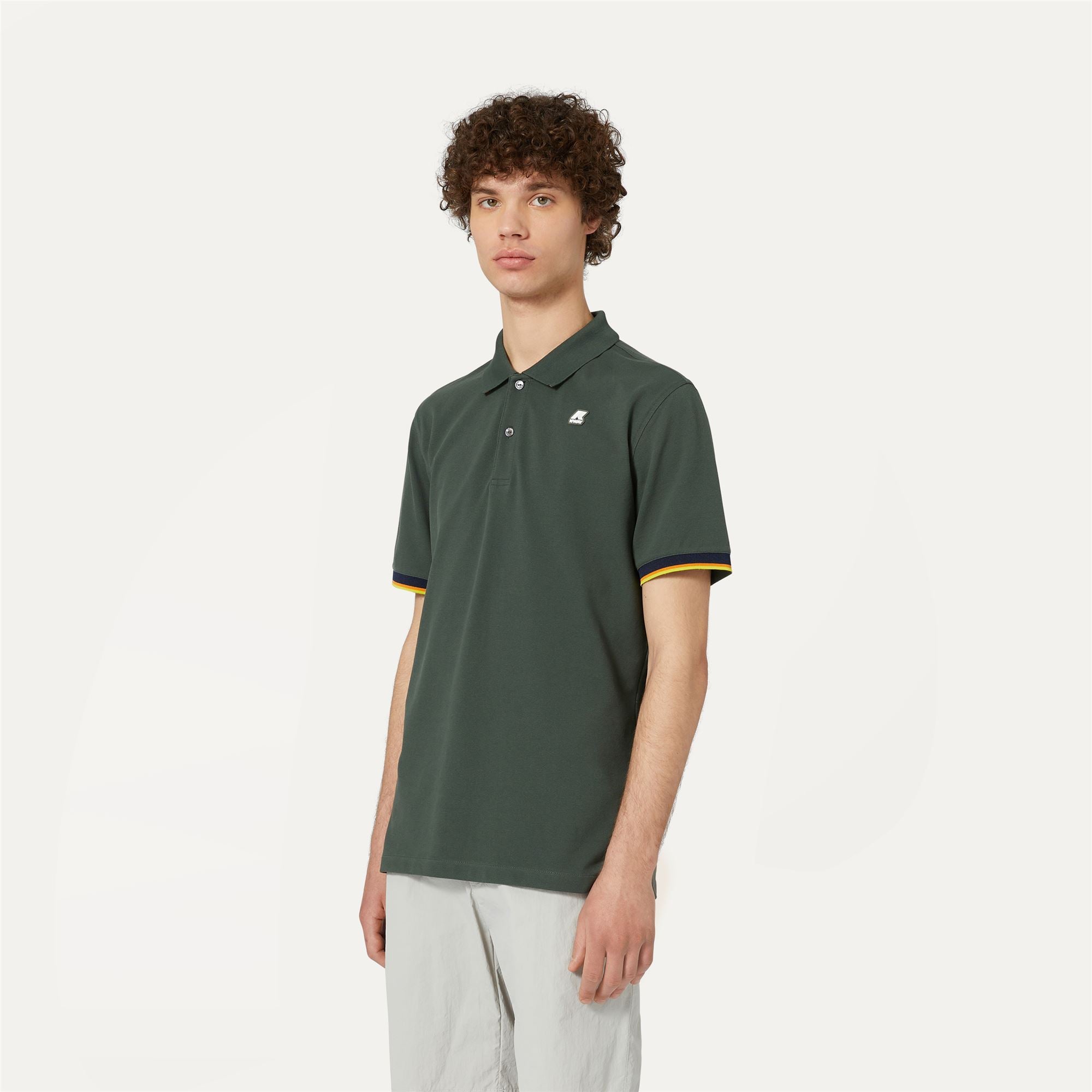 Polo Shirts_MAN_VINCENT_Polo_GREEN BLACKISH - Commercial 5