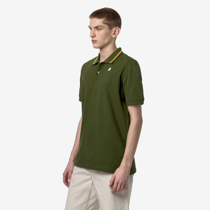 Polo Shirts Man JUD Polo GREEN CYPRESS Detail (jpg Rgb)			