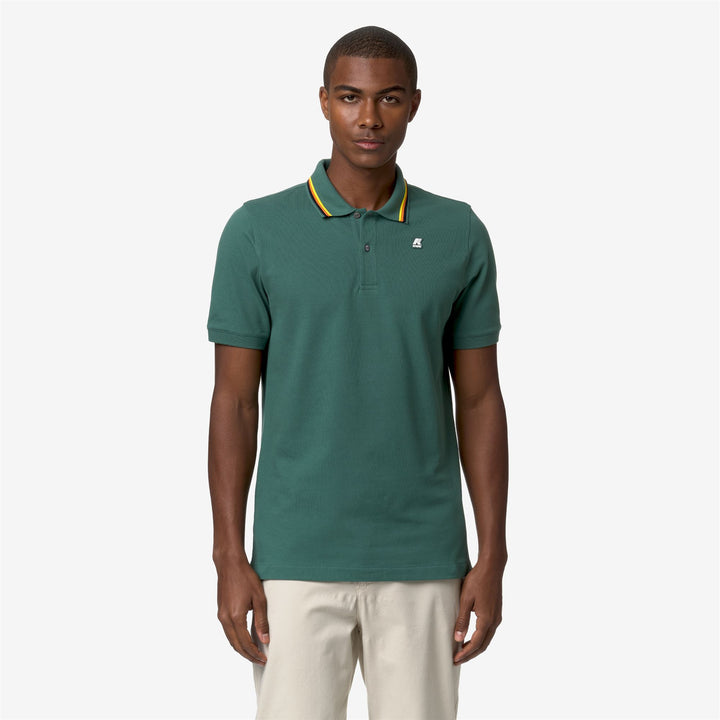 Polo Shirts Man JUD Polo GREEN PALM Dressed Back (jpg Rgb)		