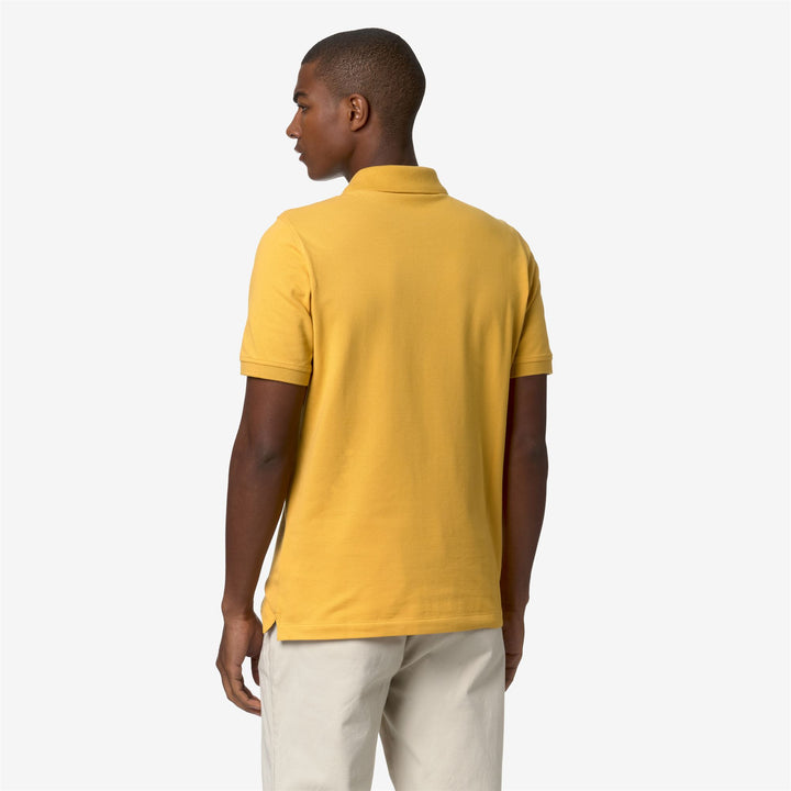 Polo Shirts Man VINNIE Polo YELLOW MIMOSA Dressed Front Double		