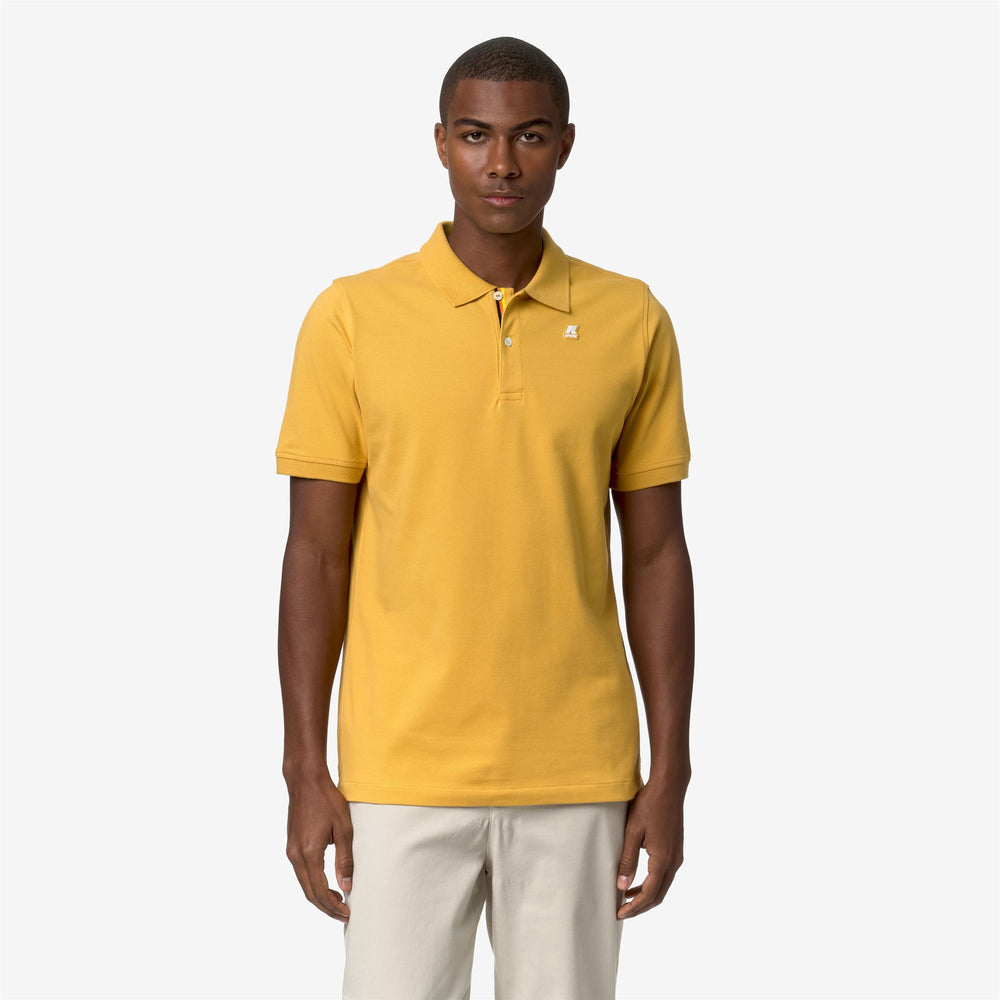 Mimosa Yellow Men's Slim Fit Polo Shirt for City Wear 02