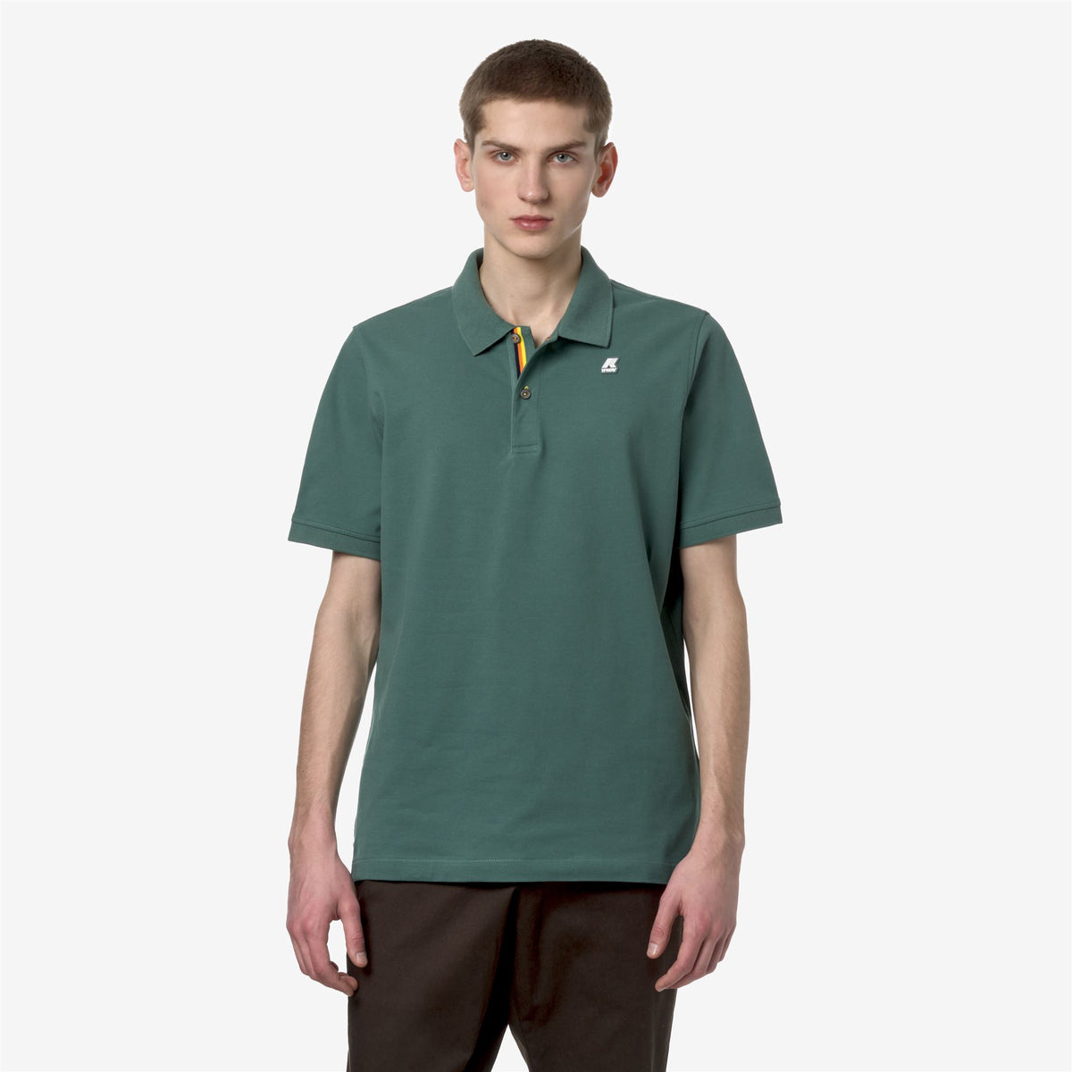 Polo Shirts_Man_VINNIE_Polo_Green Palm - Commercial 4