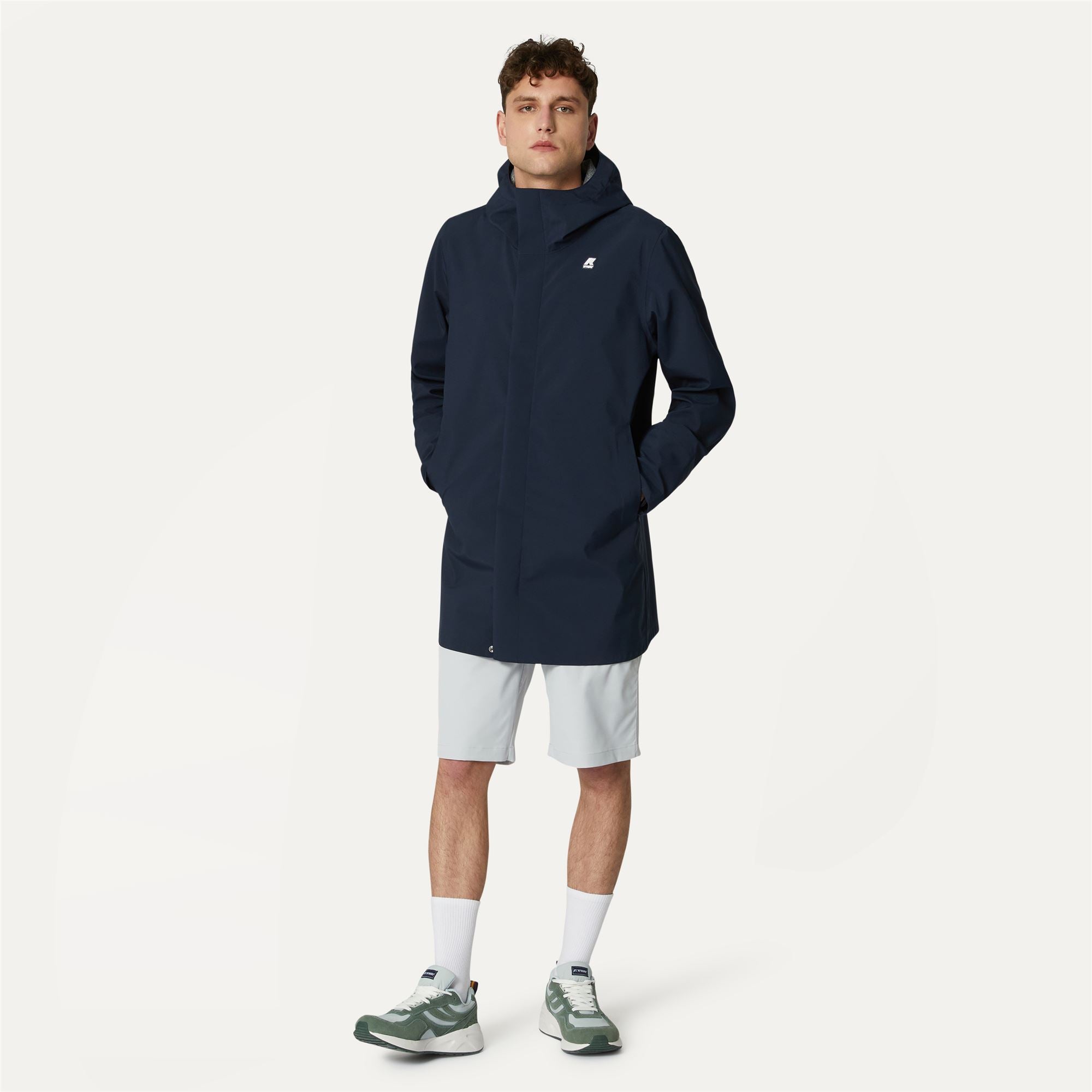 Jackets_MAN_Tommy Bonded Jersey_3/4 Length_Blue Depth - Commercial 4