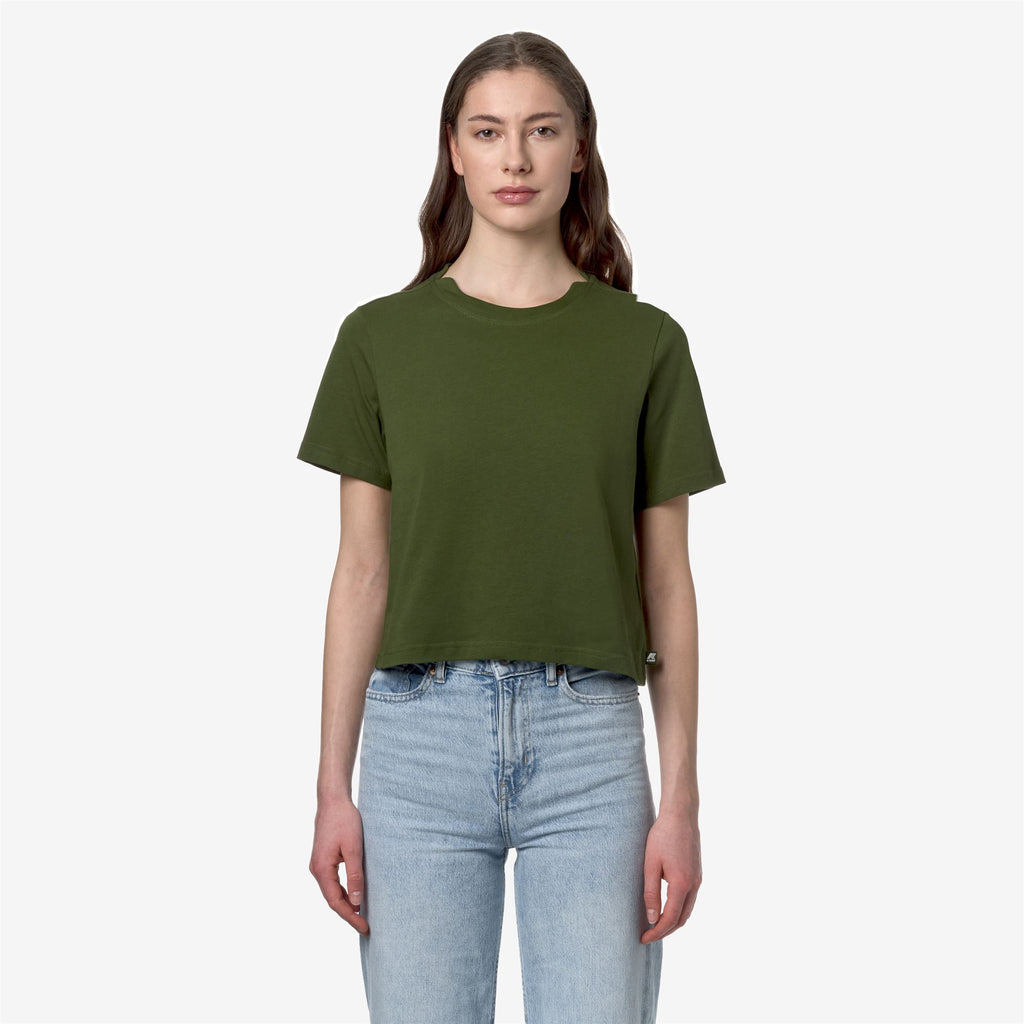 T-Shirts & Top_WOMAN_AMILLY_T-Shirt_Green Cypress - Commercial 4