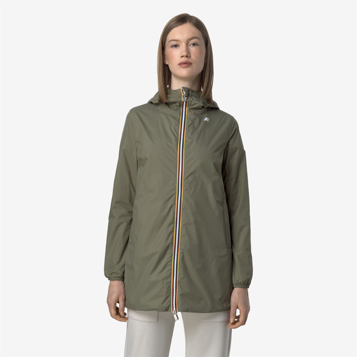 Jackets_WOMAN_SOPHIE PLUS.2 DOUBLE_Mid_Green Lichen - BEIGE LT - Commercial 4