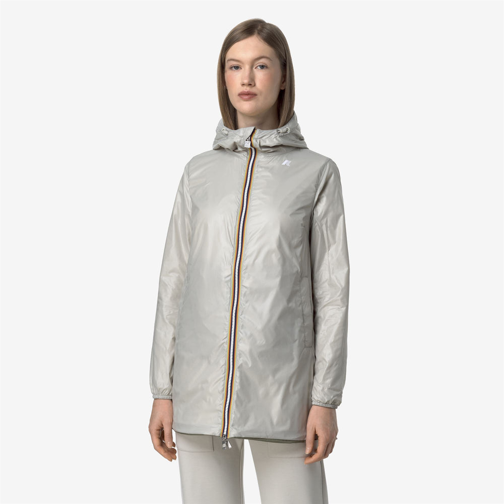 Beige green Women's Reversible Waterproof Mid Jacket 02