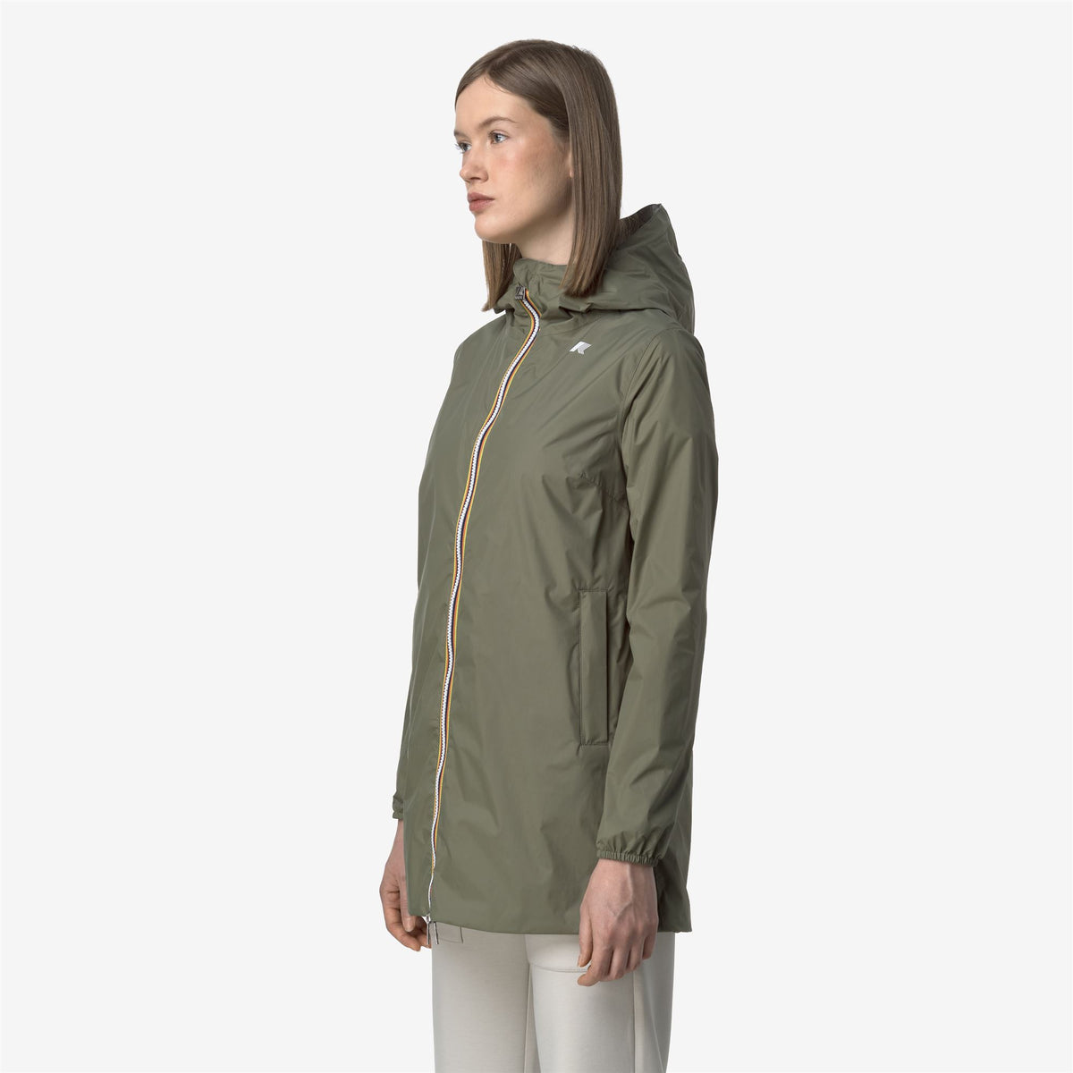 Jackets_WOMAN_SOPHIE PLUS.2 DOUBLE_Mid_Green Lichen - BEIGE LT - Commercial 5
