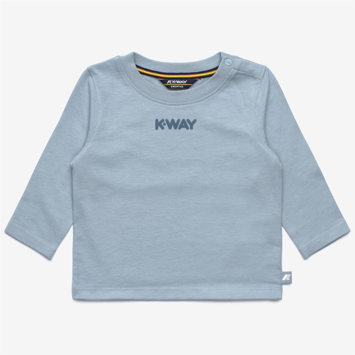 T-Shirts & Top_KID UNISEX_E. ELMETTE LETTERING JERSEY PEACH_T-Shirt_Blue Avio - Commercial 1