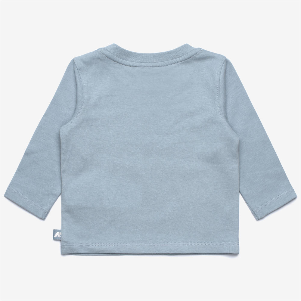 T-shirt unisex blu in cotone per bambini con scritte 02