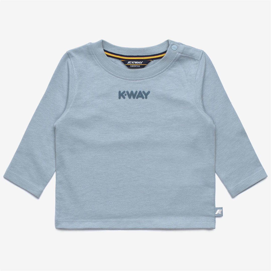 T-shirt unisex blu in cotone per bambini con scritte 01