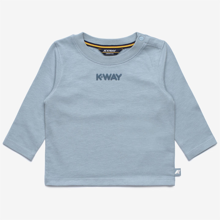 T-shirt unisex blu in cotone per bambini con scritte 1