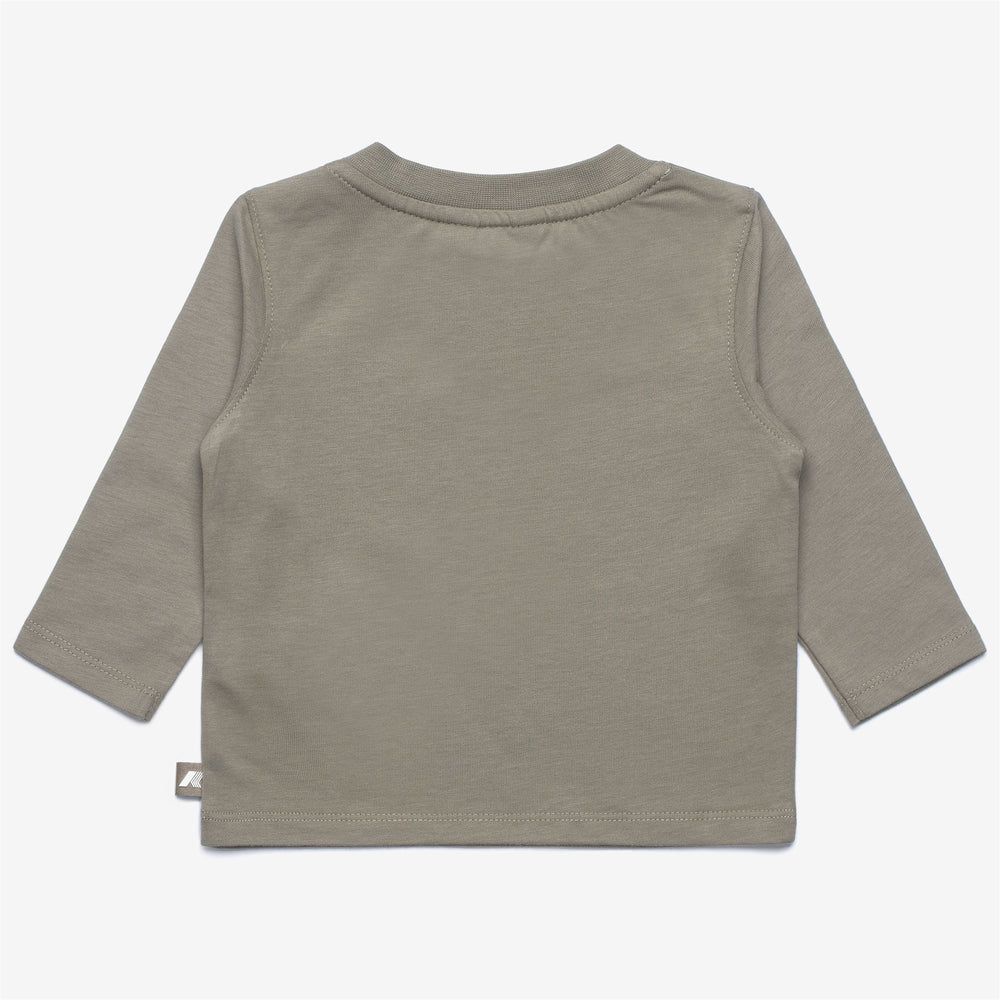 Green unisex Kids' Cotton T-Shirt with Lettering 02