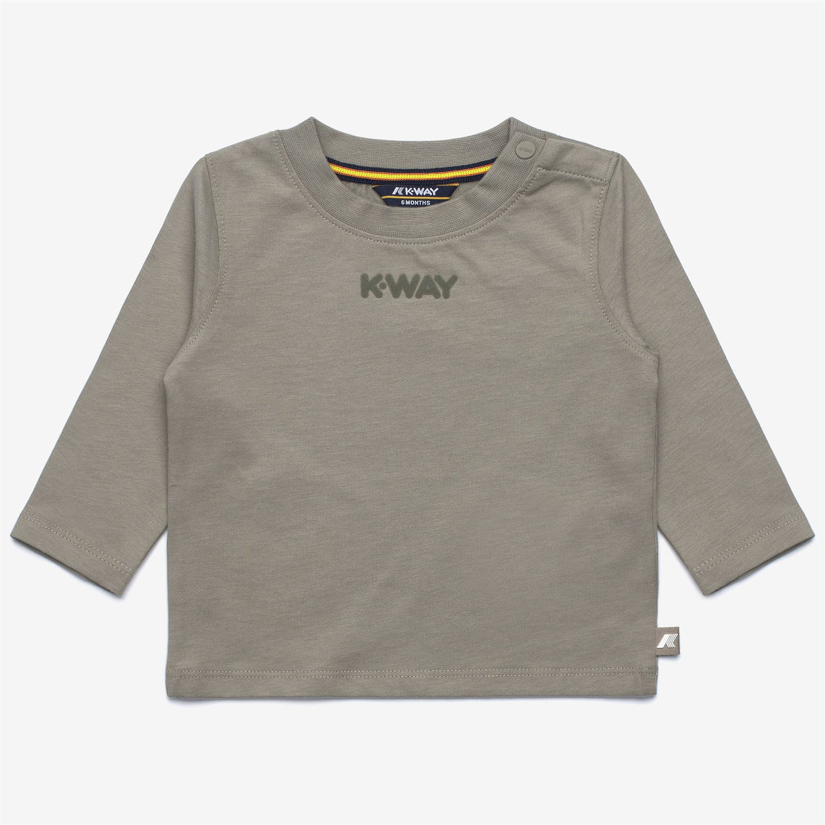 T-Shirts & Top_KID UNISEX_E. ELMETTE LETTERING JERSEY PEACH_T-Shirt_Green Oak - Commercial 1