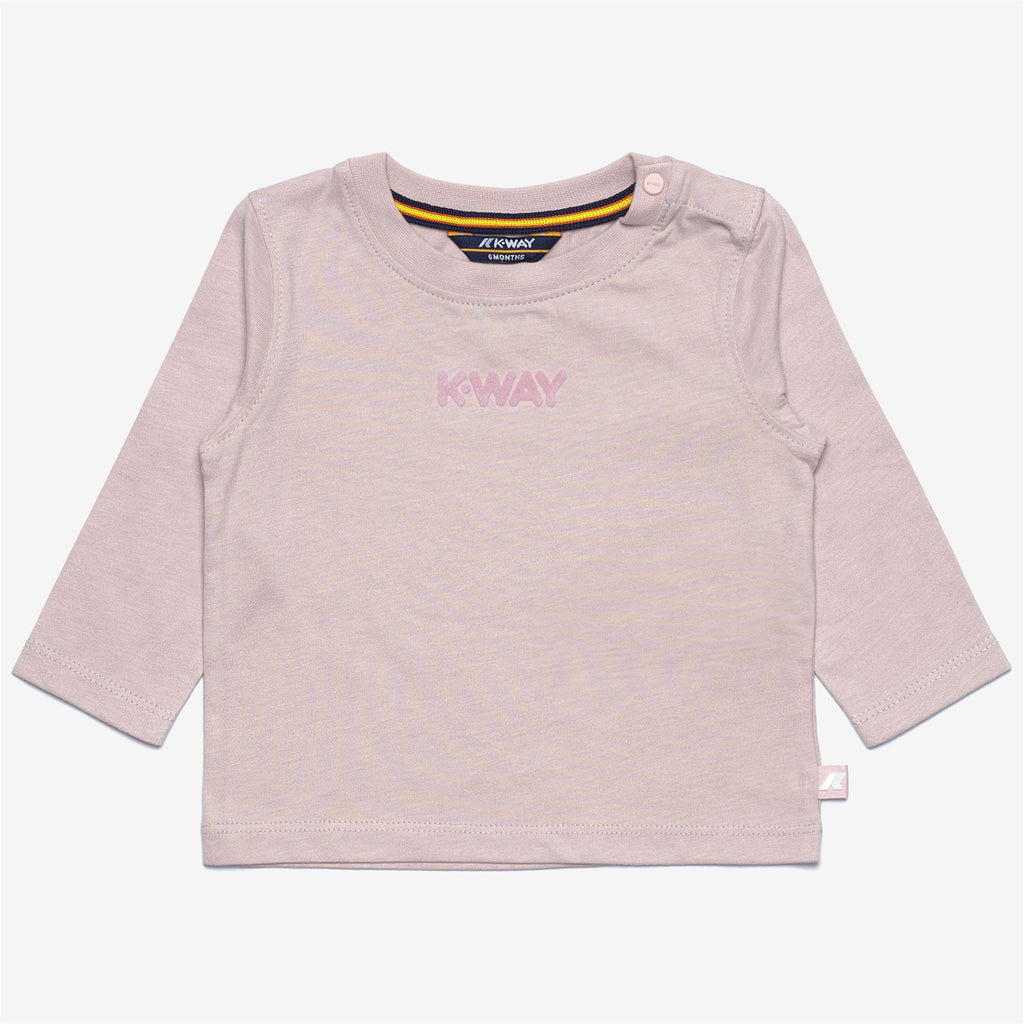 T-Shirts & Top_KID UNISEX_E. ELMETTE LETTERING JERSEY PEACH_T-Shirt_Rose Hushed - Commercial 1