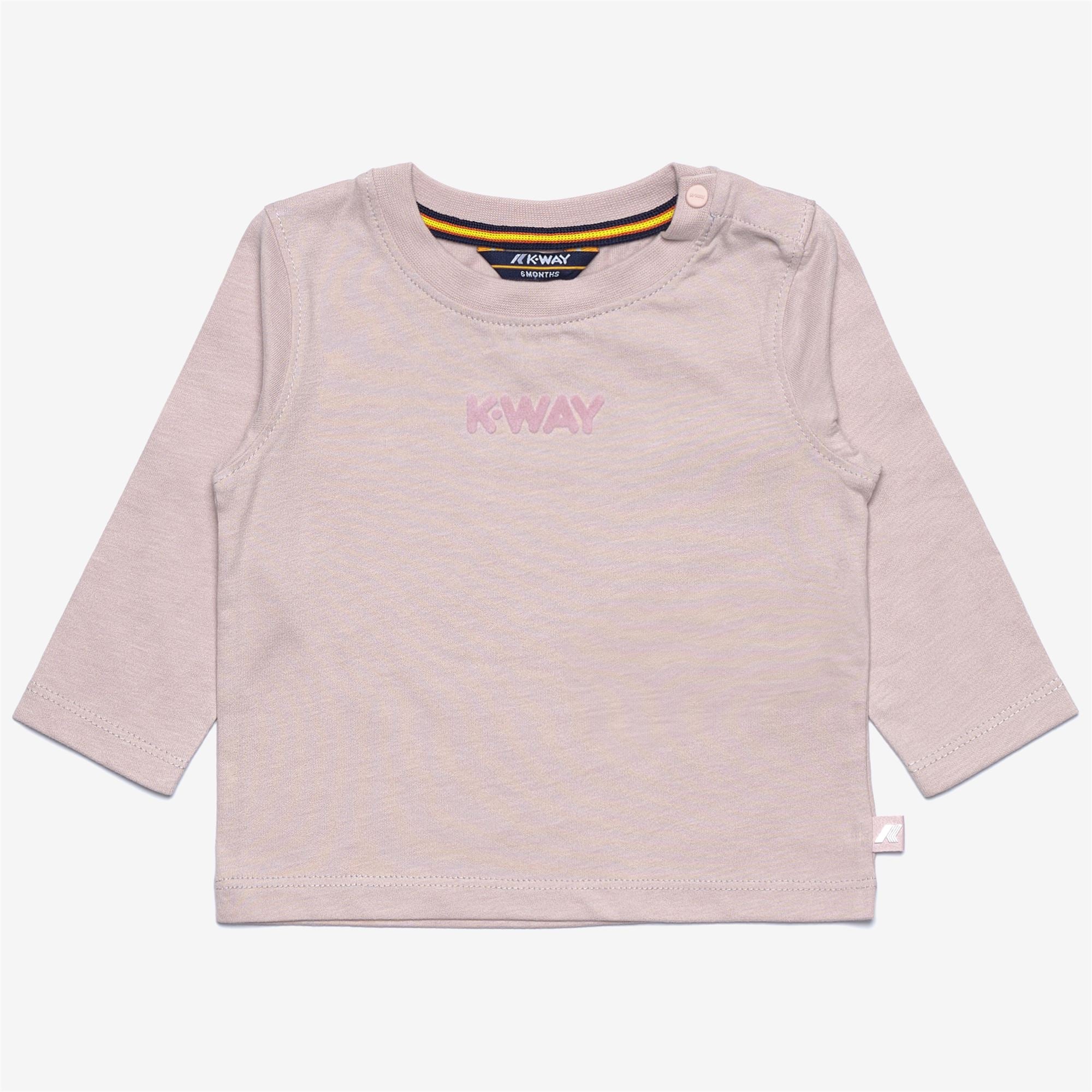 T-Shirts & Top_KID UNISEX_E. ELMETTE LETTERING JERSEY PEACH_T-Shirt_Rose Hushed - Commercial 1